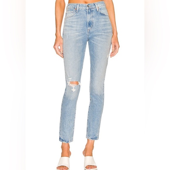 Citizens Of Humanity Denim - Citizens of Humanity Olivia High Rise Slim Jeans in Santorini size 28 Revolve